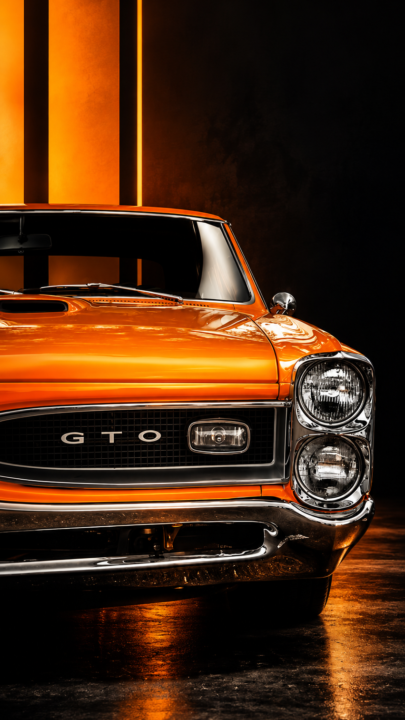 Orange GTO Classic Car 4K Wallpaper 3840x2160 - Free Download