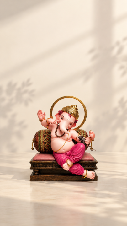 Bal Ganesh 4K Wallpaper – Peaceful Ganesha with Mouse 3840x2160 - Free Download