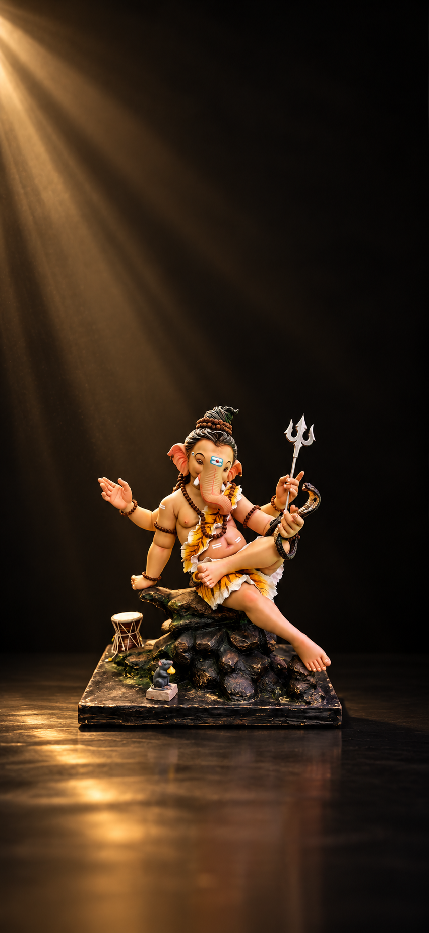 Ganesha Trishul 4K Wallpaper – Lord Ganesha HD - pixora4k.com