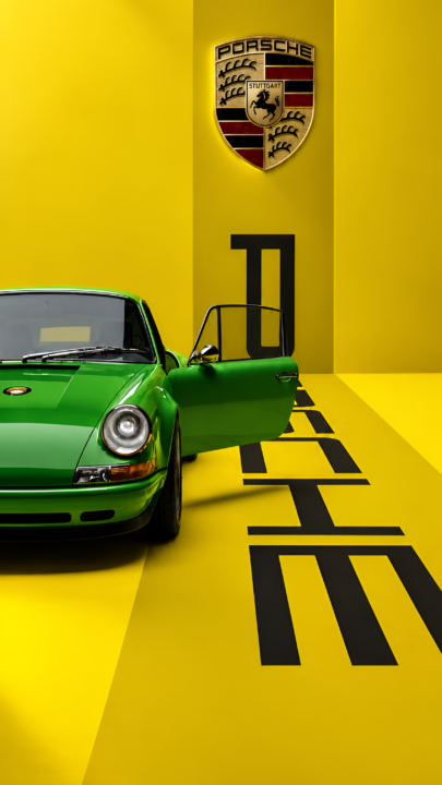 Green Porsche Classic Car 4K Wallpaper 3840x2160 - Free Download