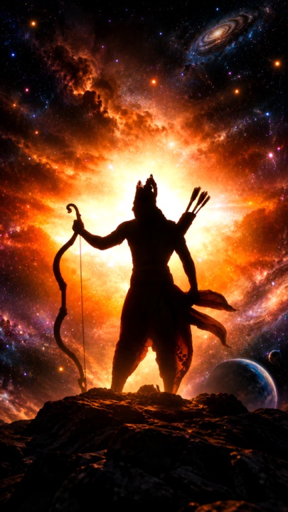 Lord Rama Cosmic Warrior – Ramayana 4K Wallpaper 3840x2160 - Free Download