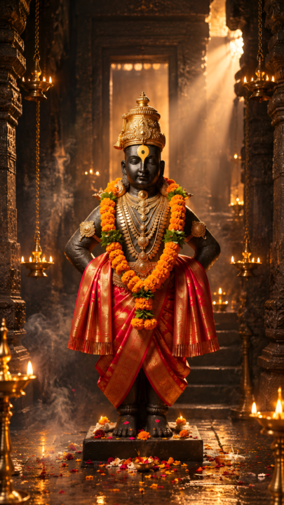 Lord Vitthal 4K Wallpaper – Pandurang Temple Devotional Wallpaper 3840x2160 - Free Download