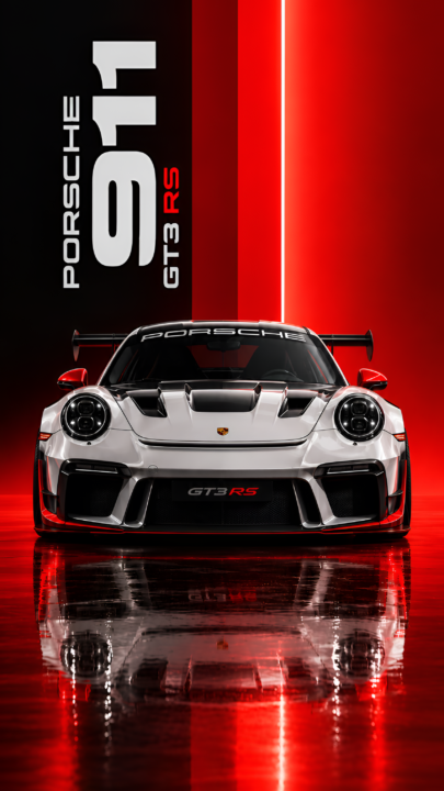 Porsche GT3 RS White & Red 4K Wallpaper 3840x2160 - Free Download