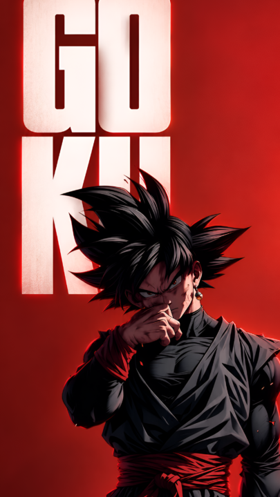 Black Goku Wallpaper – Dark Red Dragon Ball Anime 3840x2160 - Free Download