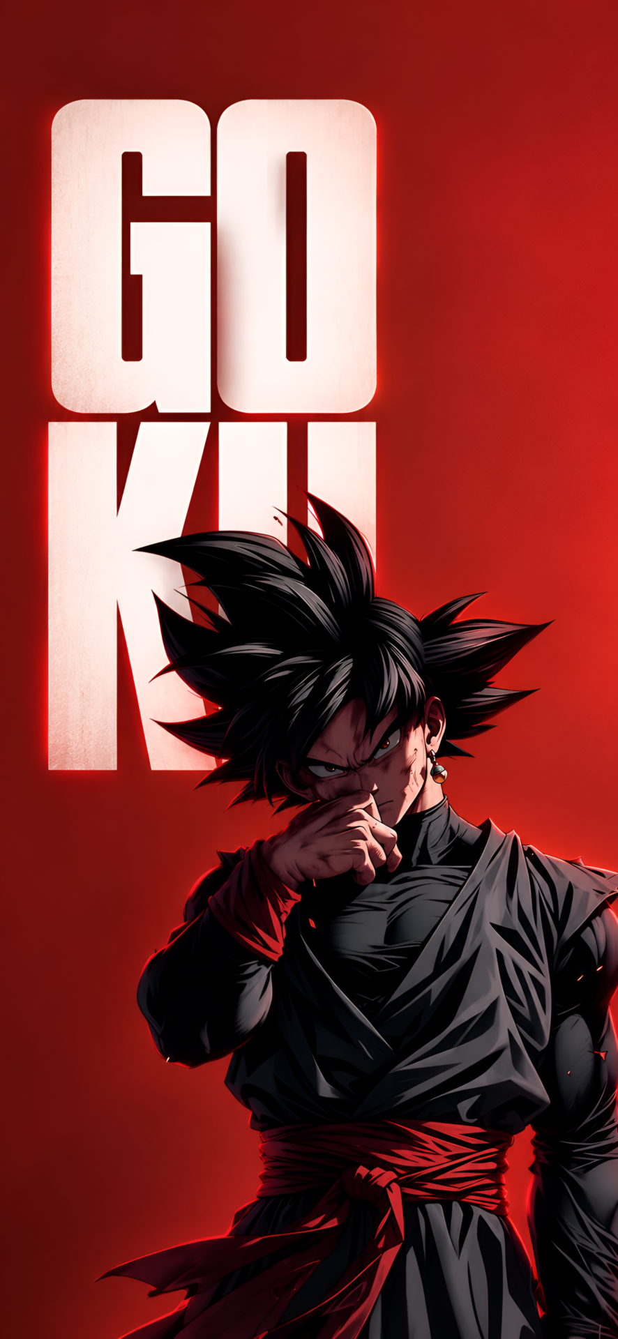 Black Goku Wallpaper – Dark Red Dragon Ball Anime - pixora4k.com