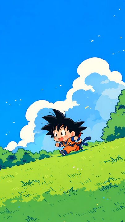 Cute Goku Wallpaper – Blue Sky 4K 3840x2160 - Free Download