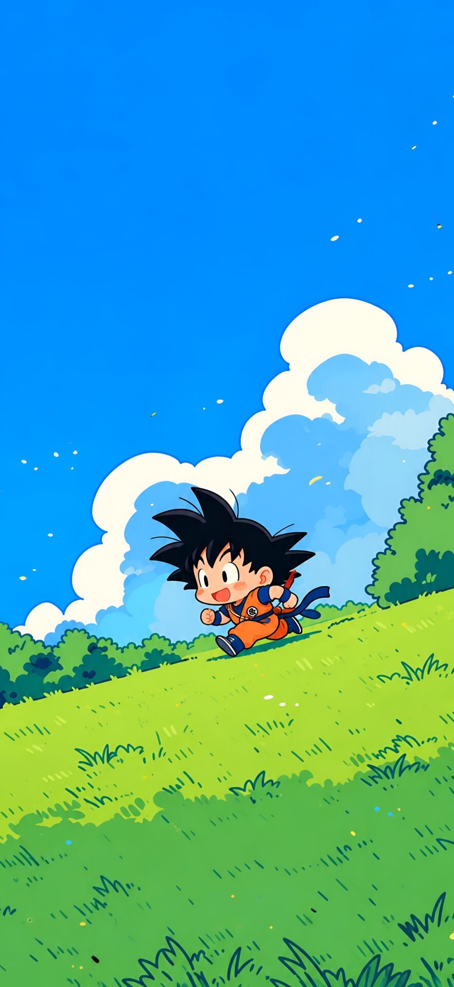 Cute Goku Wallpaper – Blue Sky 4K - pixora4k.com
