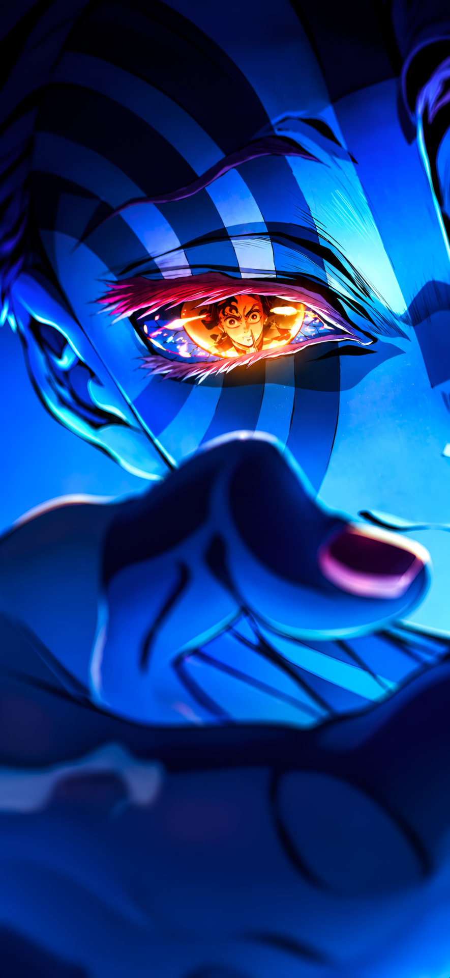 Demon Slayer Glowing Eye 4K Anime Wallpaper - pixora4k.com