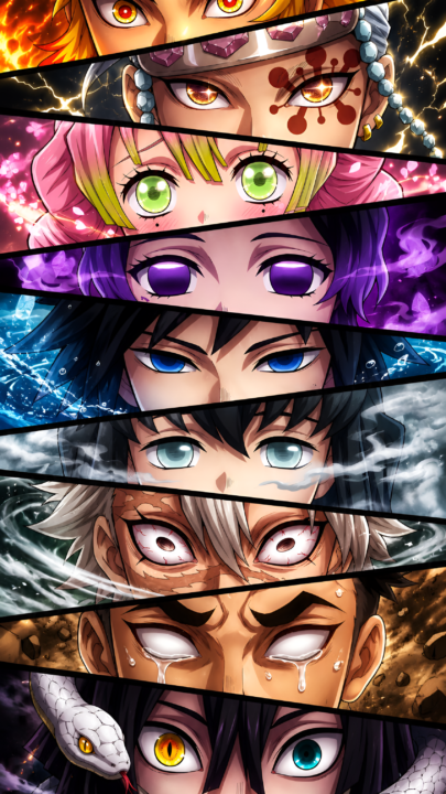 Demon Slayer Hashira Eyes Wallpaper 4K Mobile 3840x2160 - Free Download