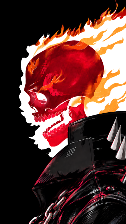 Ghost Rider Red Demon Skull Warrior Anime Wallpaper 3840x2160 - Free Download