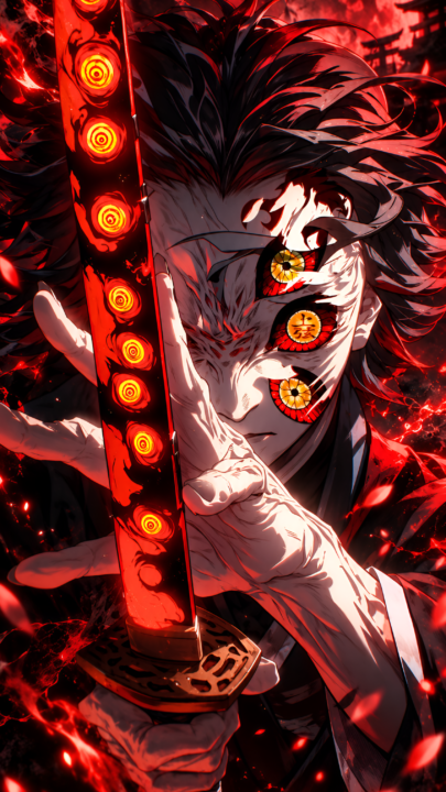 Kokushibo Red Moon Anime Wallpaper 4K 3840x2160 - Free Download