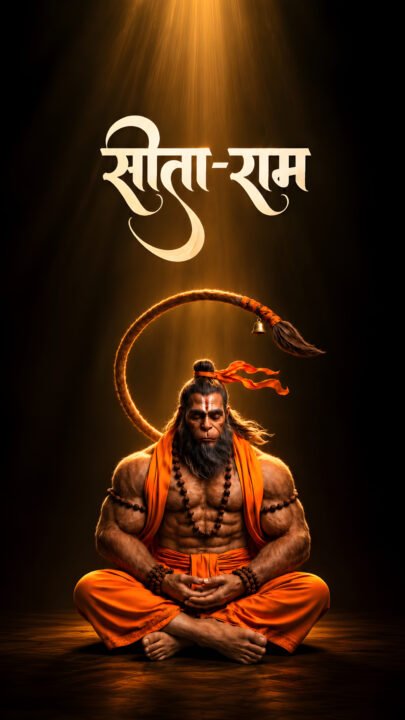Lord Hanuman Sita Ram 4K Wallpaper – Powerful Hindu Devotional Art 3840x2160 - Free Download