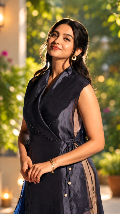 Mamitha Baiju Black Traditional Outfit 4K Wallpaper 3840x2160 - Free Download
