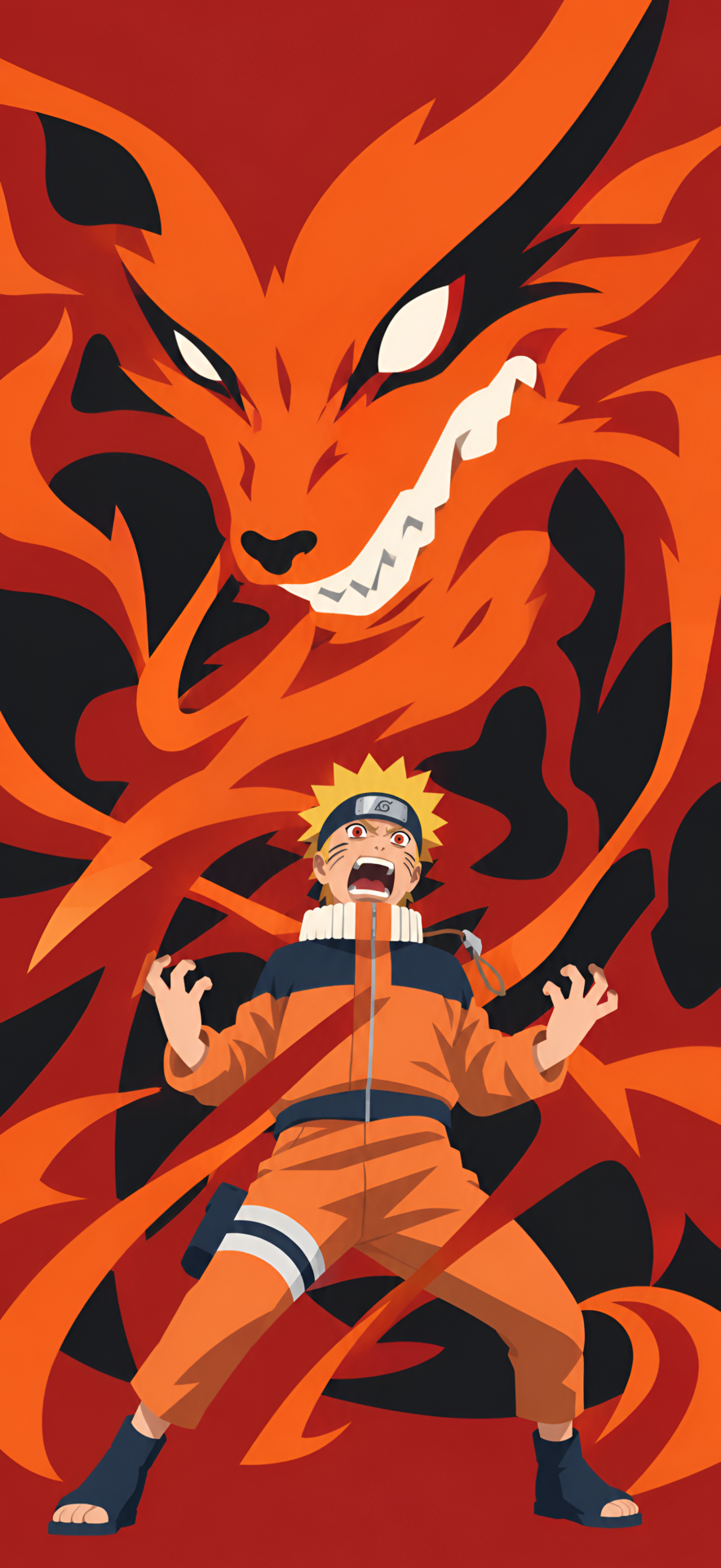 Naruto & Kurama 4K Wallpaper – Nine Tails Anime Art - pixora4k.com