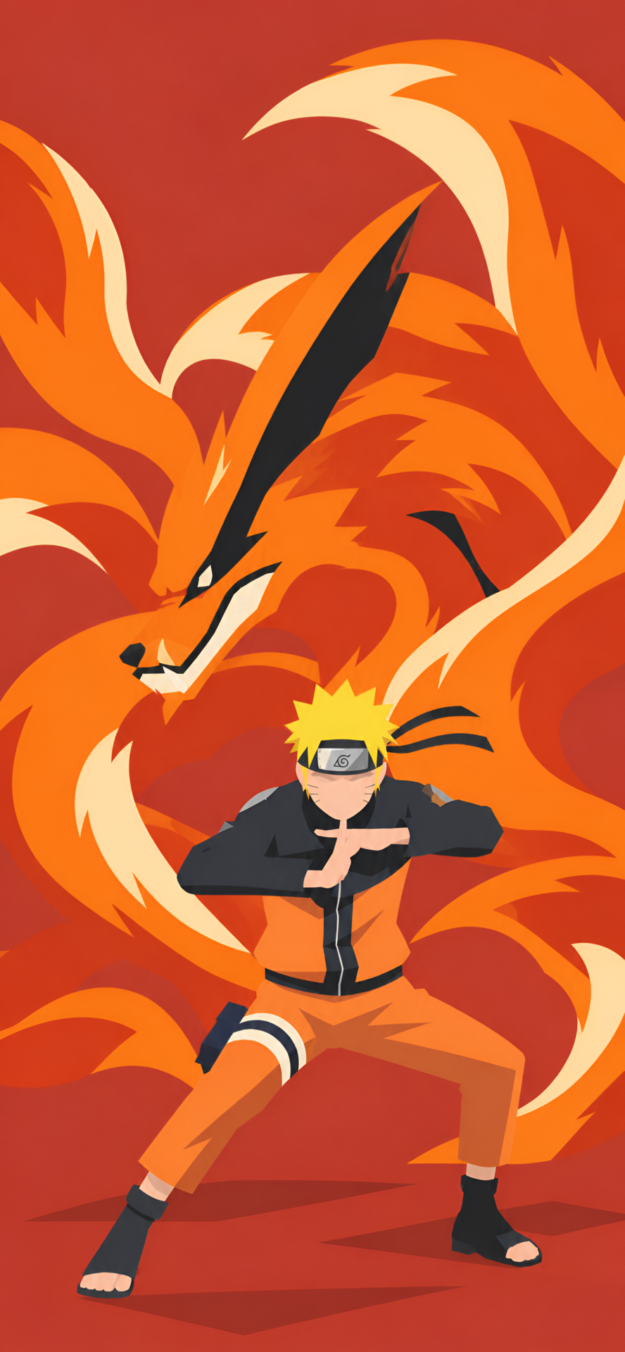 Naruto & Kurama 4K Wallpaper – Fiery Nine Tails Art - pixora4k.com