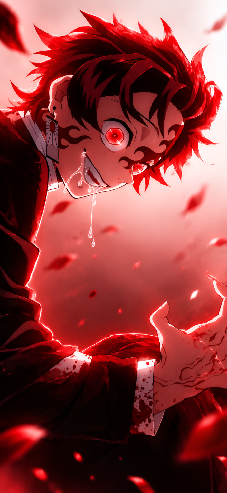 Tanjiro Red Eyes Wallpaper 4K for Mobile - pixora4k.com