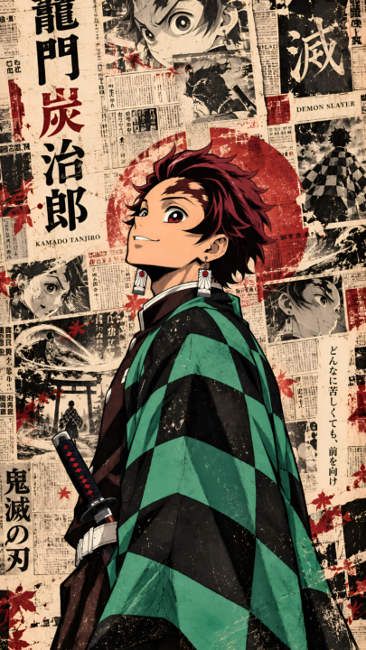 Tanjiro Manga Collage Wallpaper 4K for Mobile 3840x2160 - Free Download