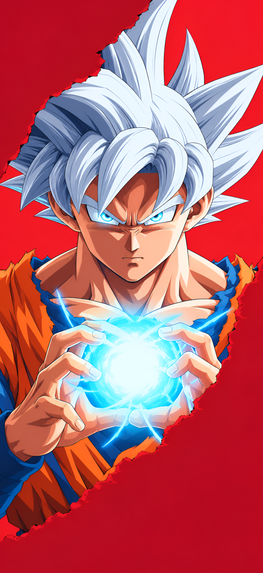 Ultra Instinct Goku Blue Energy Wallpaper - pixora4k.com