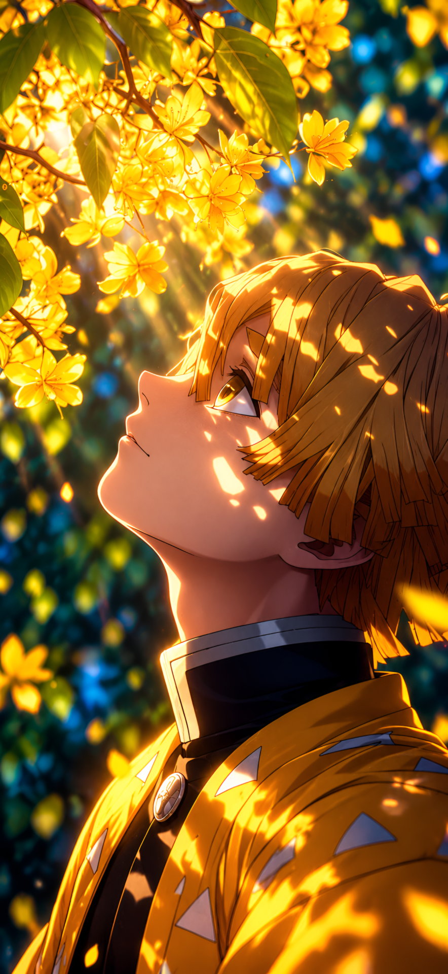 Zenitsu Agatsuma Golden Light 4K Wallpaper - pixora4k.com