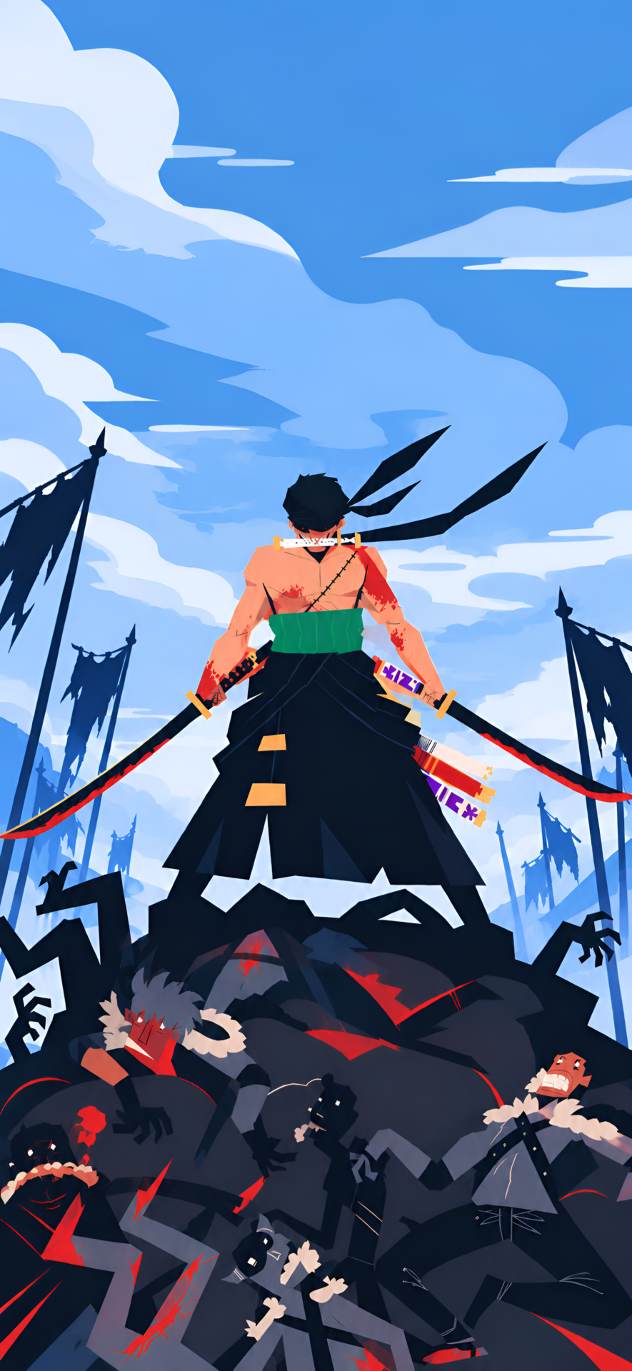 Zoro Samurai Battle Anime Wallpaper - pixora4k.com